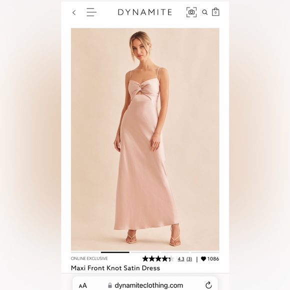 Dynamite RSVP Collection Blush Pink Dress - Picture 6 of 6